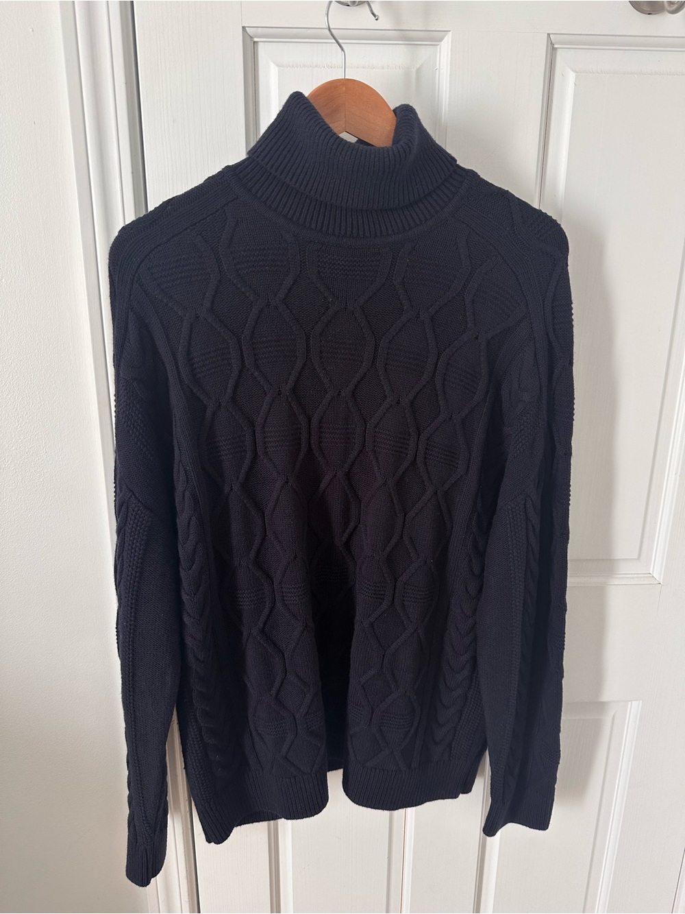 Reiss Cable Knit Turtleneck Sweater